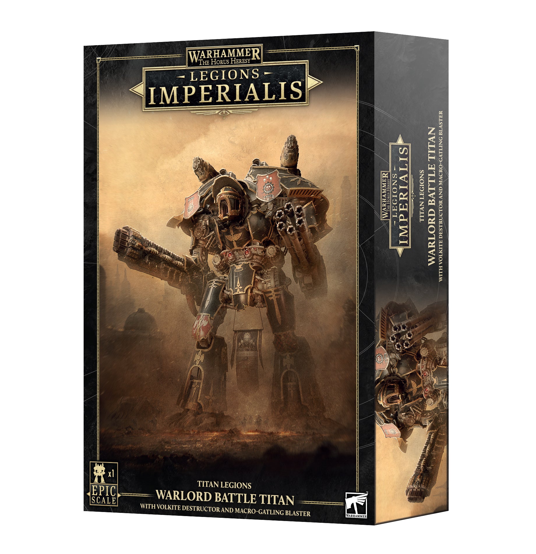 レギオン・インペリアリス:ウォーロード・タイタン(ヴォルカイト・デストラクター&マクロ・ガトリングブラスター装備)
L/I: WARLORD TITAN W/VOLKITE & MACRO GAT