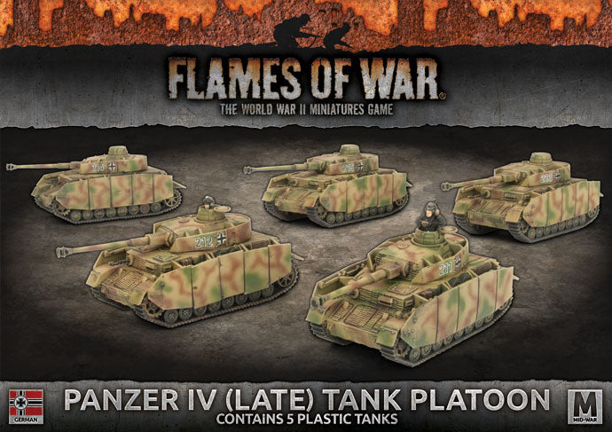 gbx121 Panzer IV (Late) Tank Platoon (Mid War x5 Tanks Plastic)