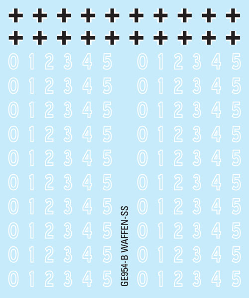 ge954 Waffen-SS Decal Set (x4)