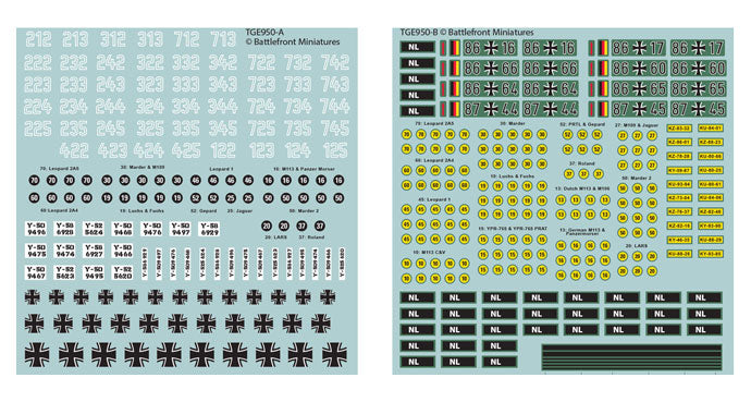 tgr950 WW3 West German Decal Set