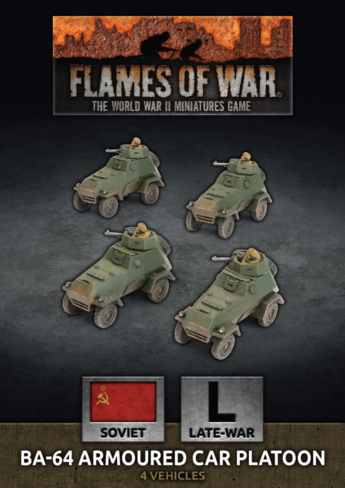 sbx76 BA-64 Armoured Car Platoon (x4 Plastic)