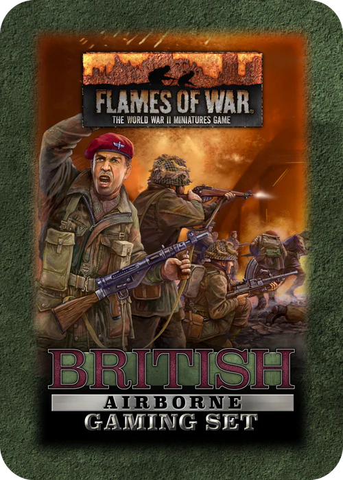 td039 British Airborne Tin (x20 Tokens, x2 Objectives, x16 Dice)