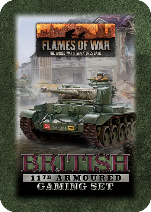 td048 British 11th Armoured Tin (x20 Tokens, x2 Objectives, x16 Dice)