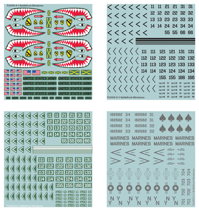 tus950 WW3 American Decal Set