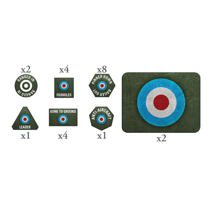 br905 British LW Tokens (x20) and Objectives (x2)