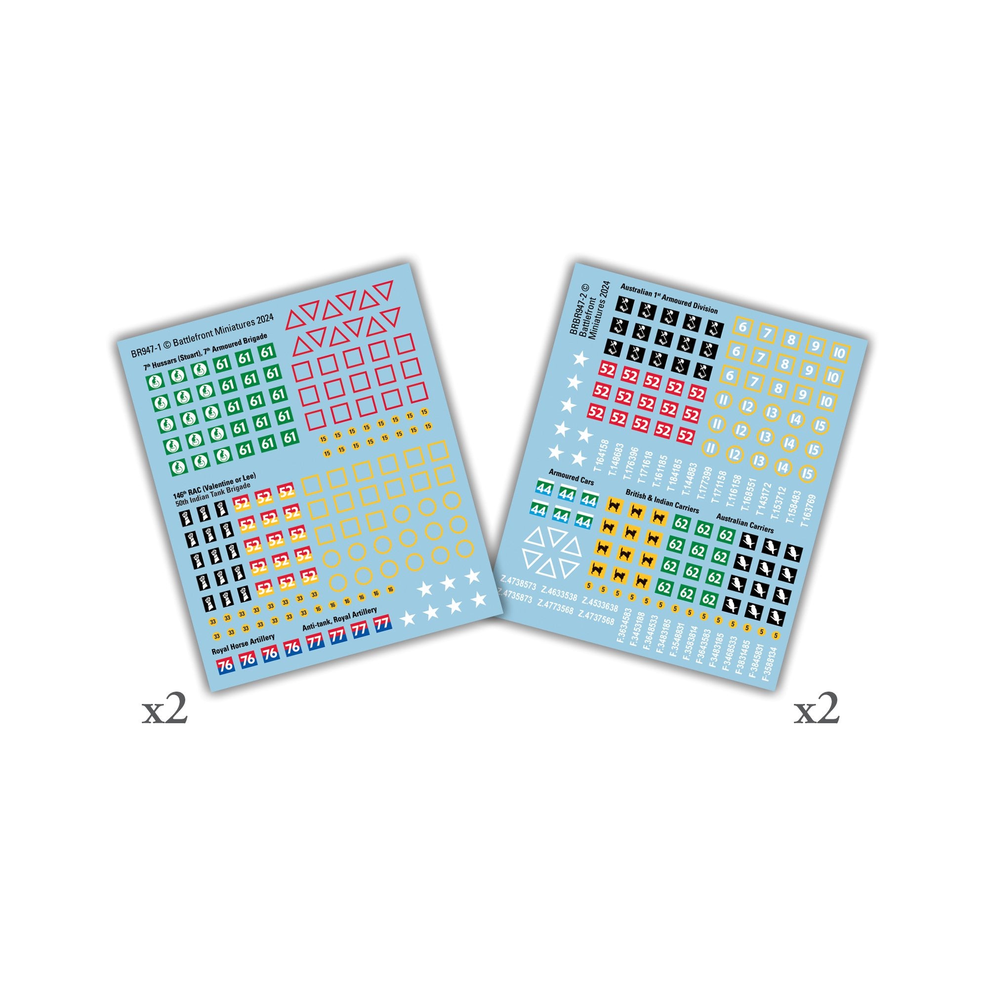 br947 British Far East & Commonwealth Decals (x4)