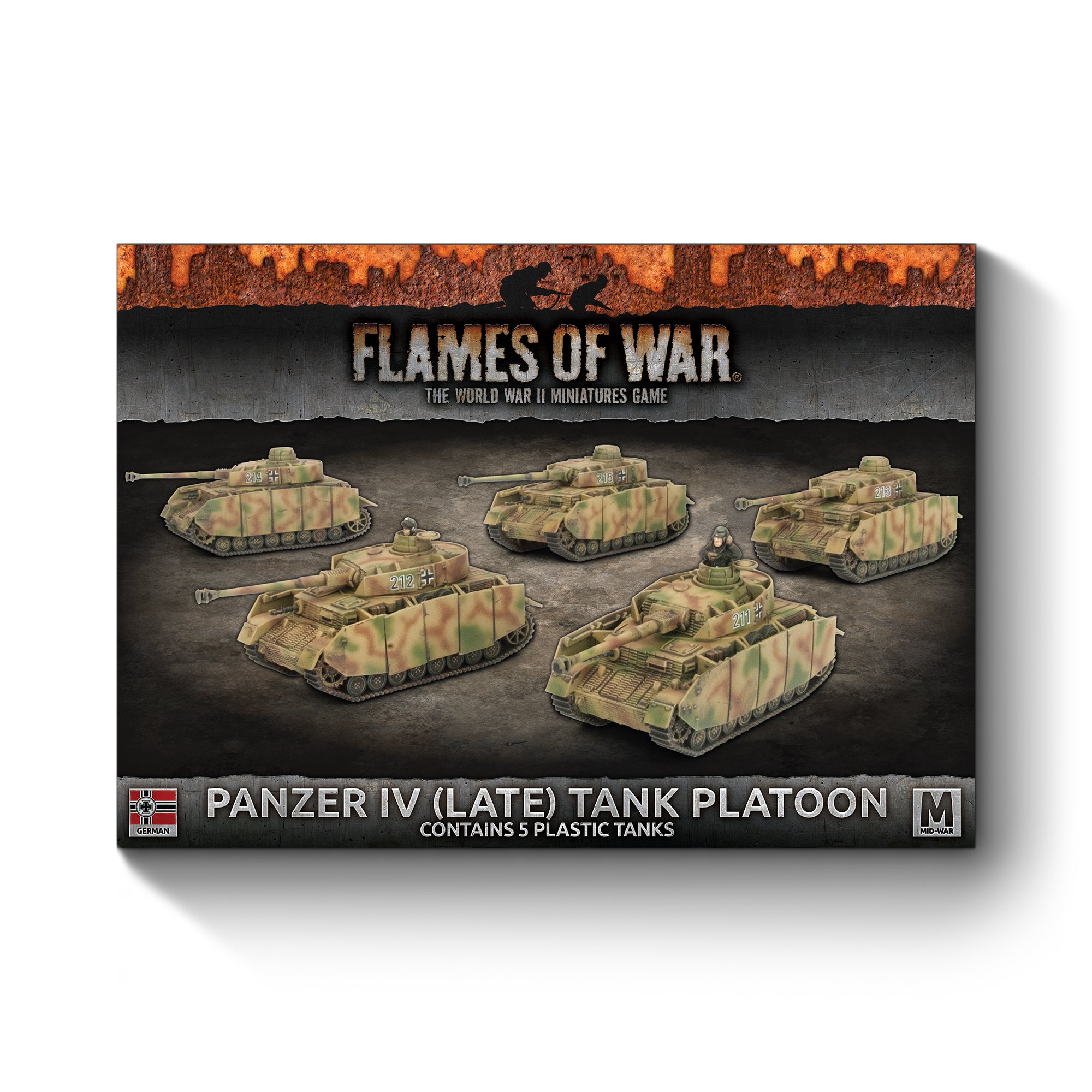 gbx121 Panzer IV (Late) Tank Platoon (Mid War x5 Tanks Plastic)