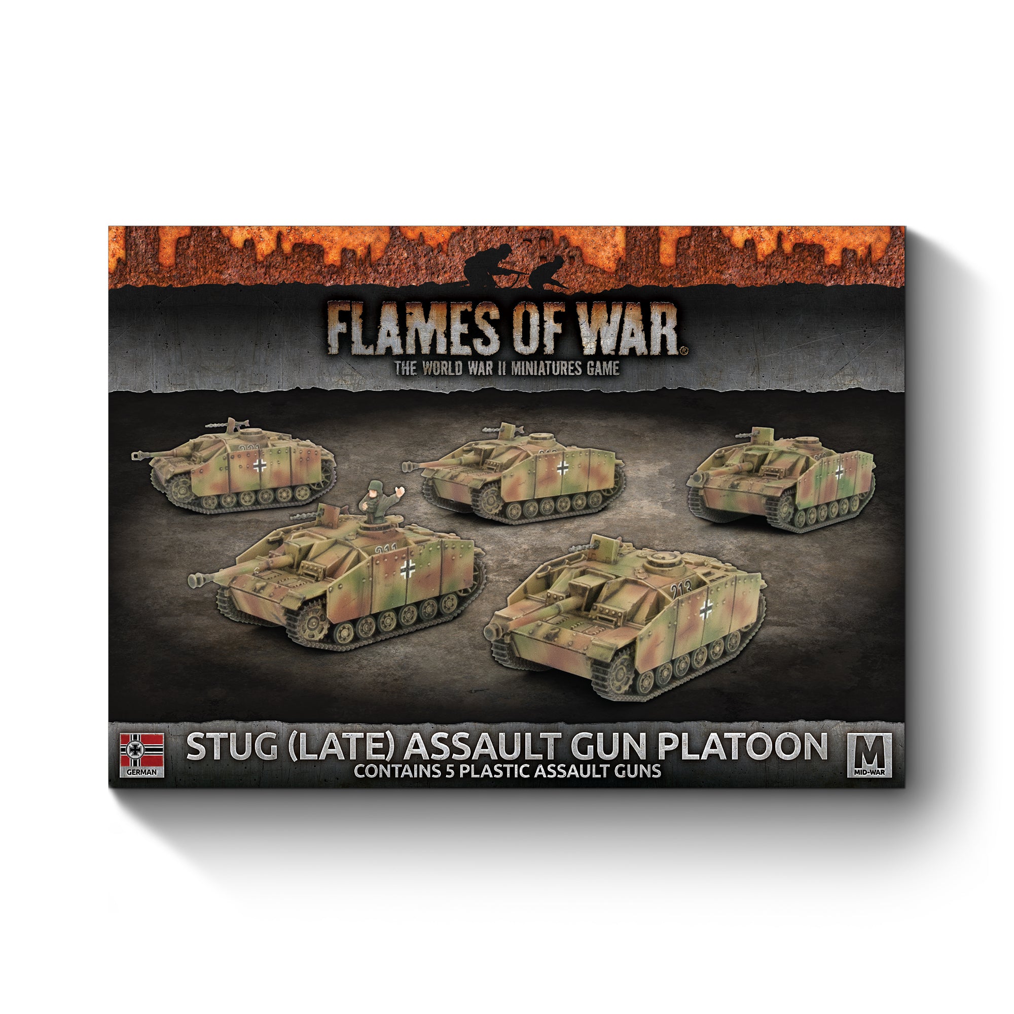gbx123 StuG (Late) Assault Gun Platoon (Mid War x5 Tanks Plastic)