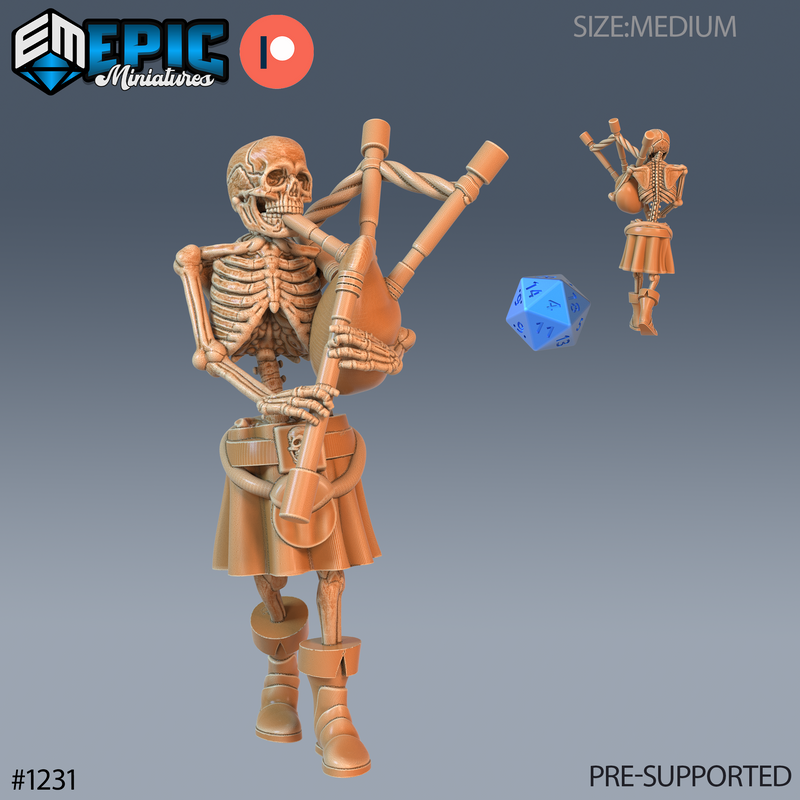 Skeleton Musician Bagpipes (Medium)