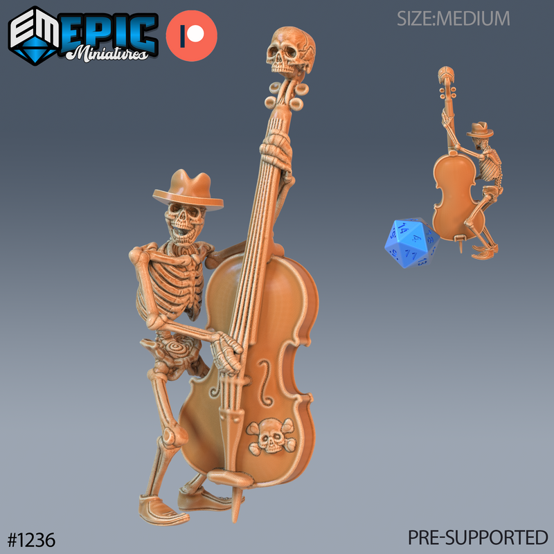 Skeleton Musician Double Bass (Medium)