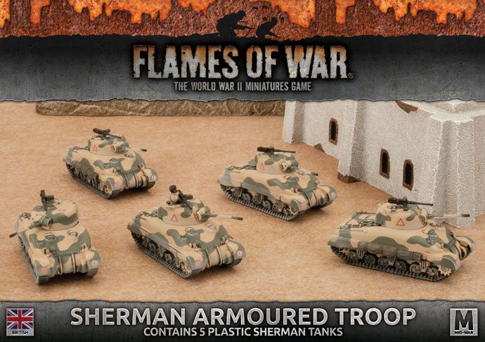 Sherman Armoured Troop  (x5 Plastic)