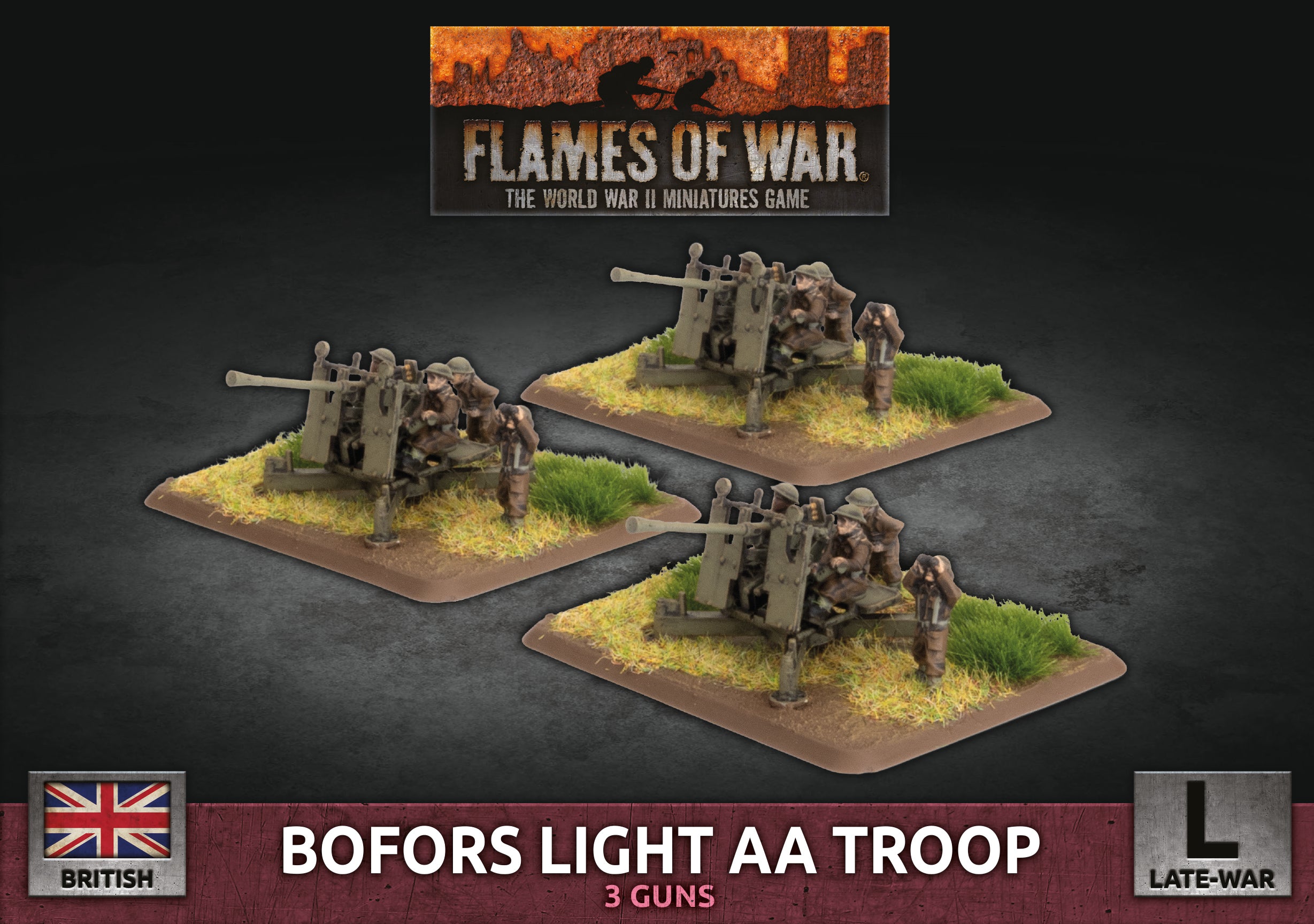 Bofors Light AA Troop (x3 Plastic)