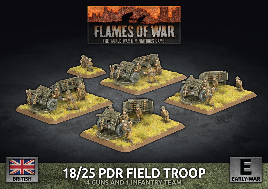 BBX86 18/25pdr Gun Battery (x4 guns)