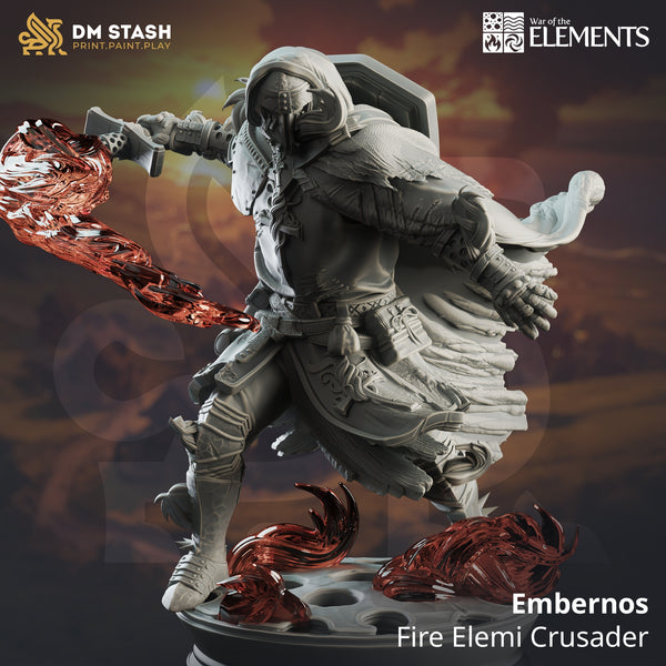 Embernos - Fire Elemi Crusader [Medium Sized Models - 25mm bases]