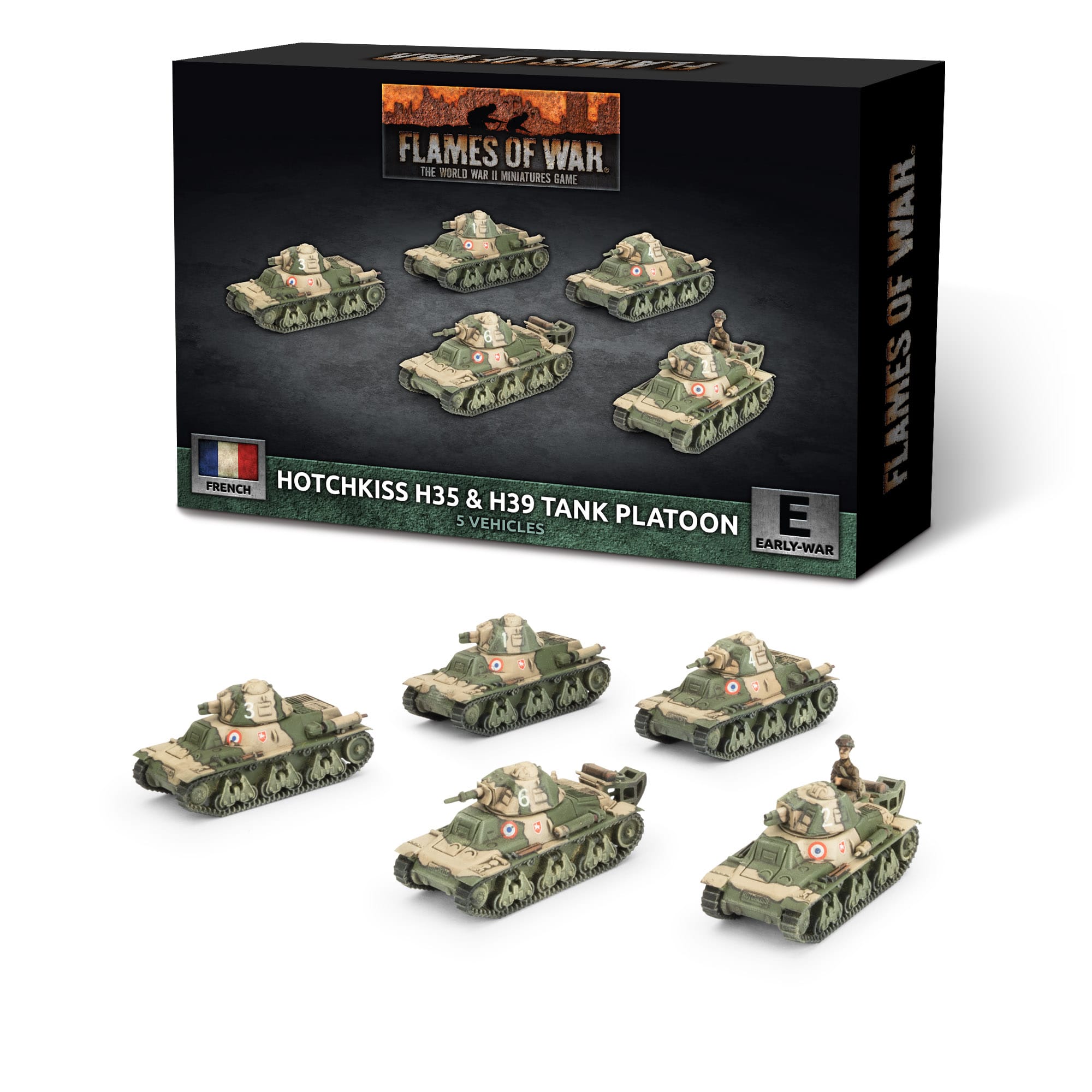 FRX09 H35 / H39 Hotchkiss Tank Platoon (x5 Plastic)