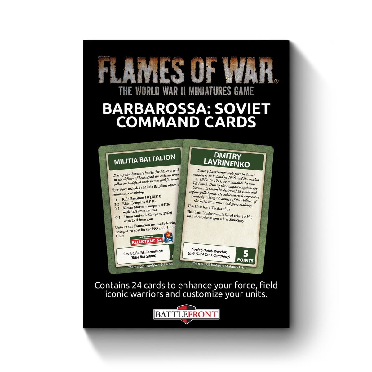 fw282sc Barbarossa Soviet Command Cards - Limited Edition