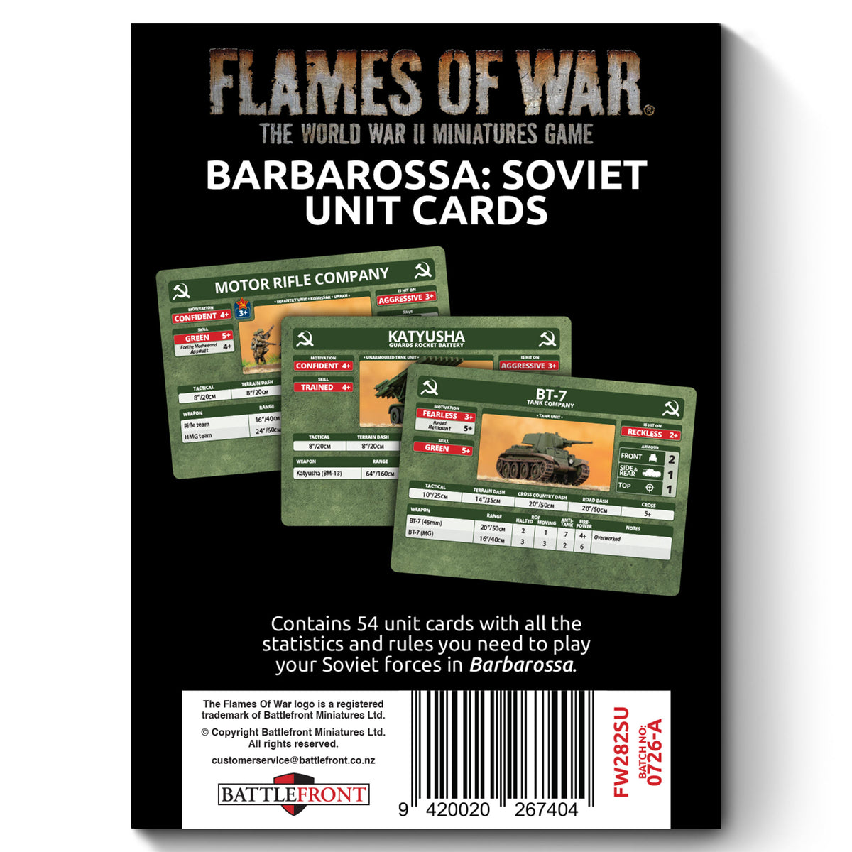 fw282su Barbarossa Soviet Unit Cards - Limited Edition