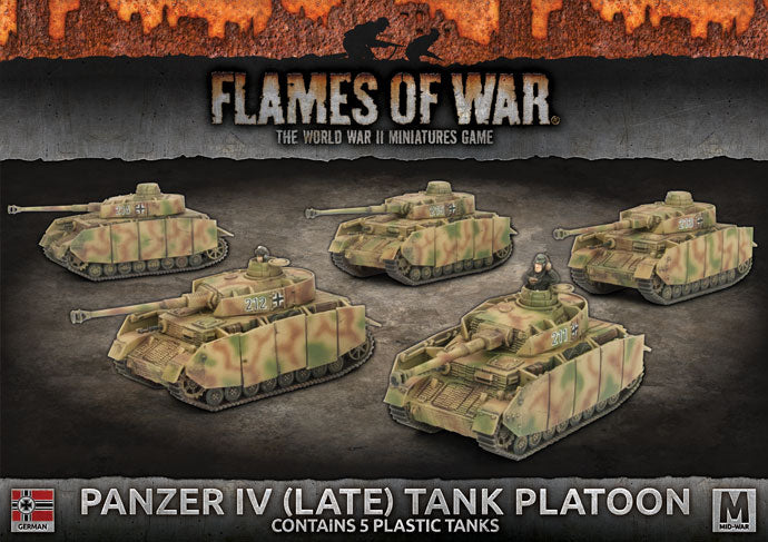 Panzer IV (Late) Tank Platoon (Mid War x5 Tanks Plastic)