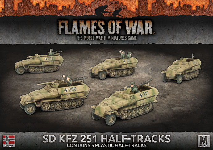 SdKfz 251/C Transport (Mid War x5 Tanks Plastic)