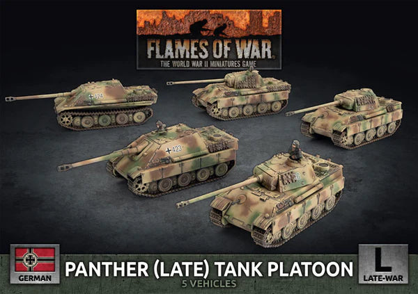 Panther (late 7.5cm) / Jagdpanther (8.8cm) Platoon (5x Plastic)