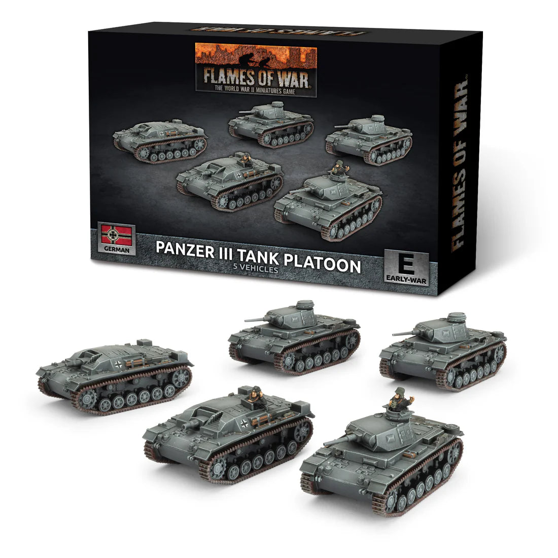 GBX199 Panzer III/StuG III A Platoon (x5 Plastic)