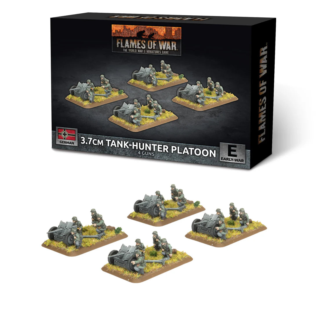 GBX204 3.7cm Tank Hunter Platoon (Early) (x4 guns Plastic)