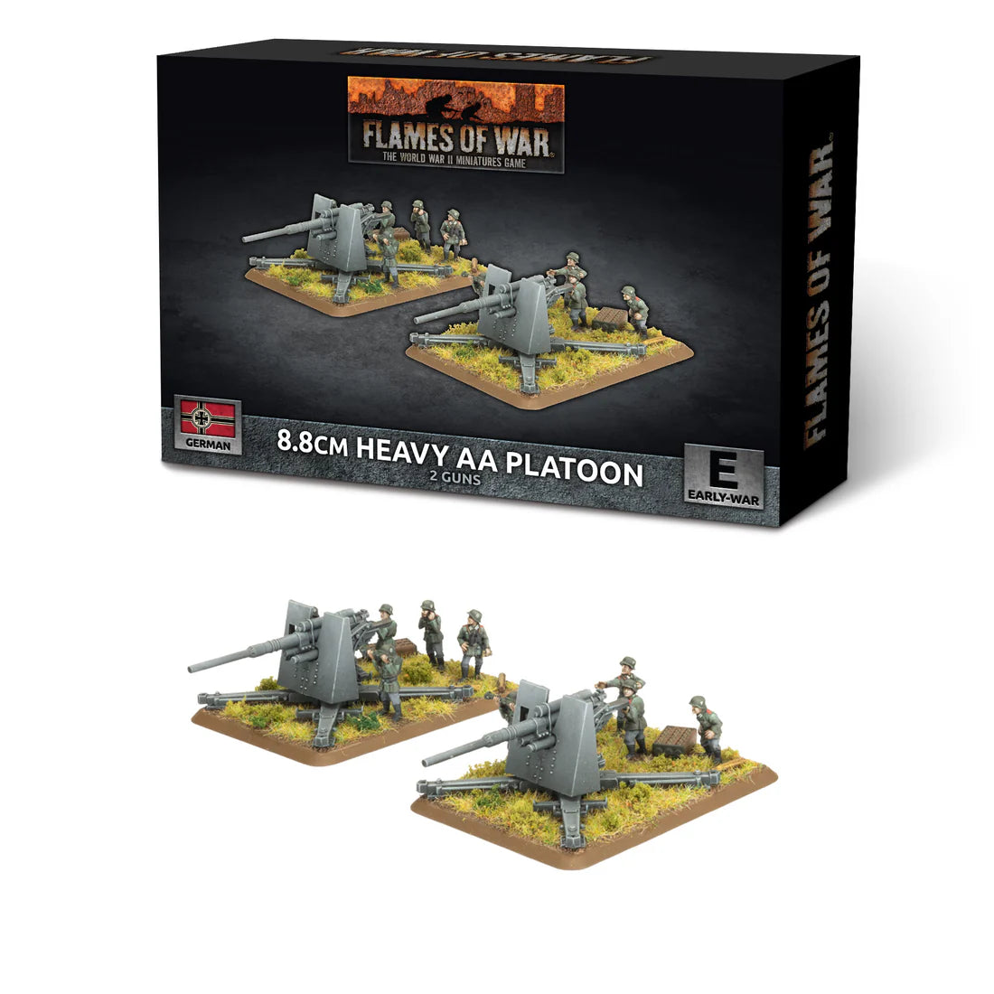 GBX206 8.8cm Heavy AA Platoon (Early) (x2 guns Plastic)
