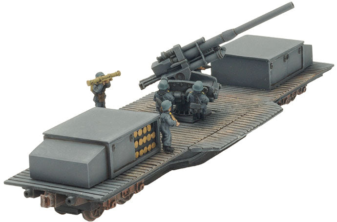 GBX87 10.5cm FlaK Railway Car, with Single 8.8cm option