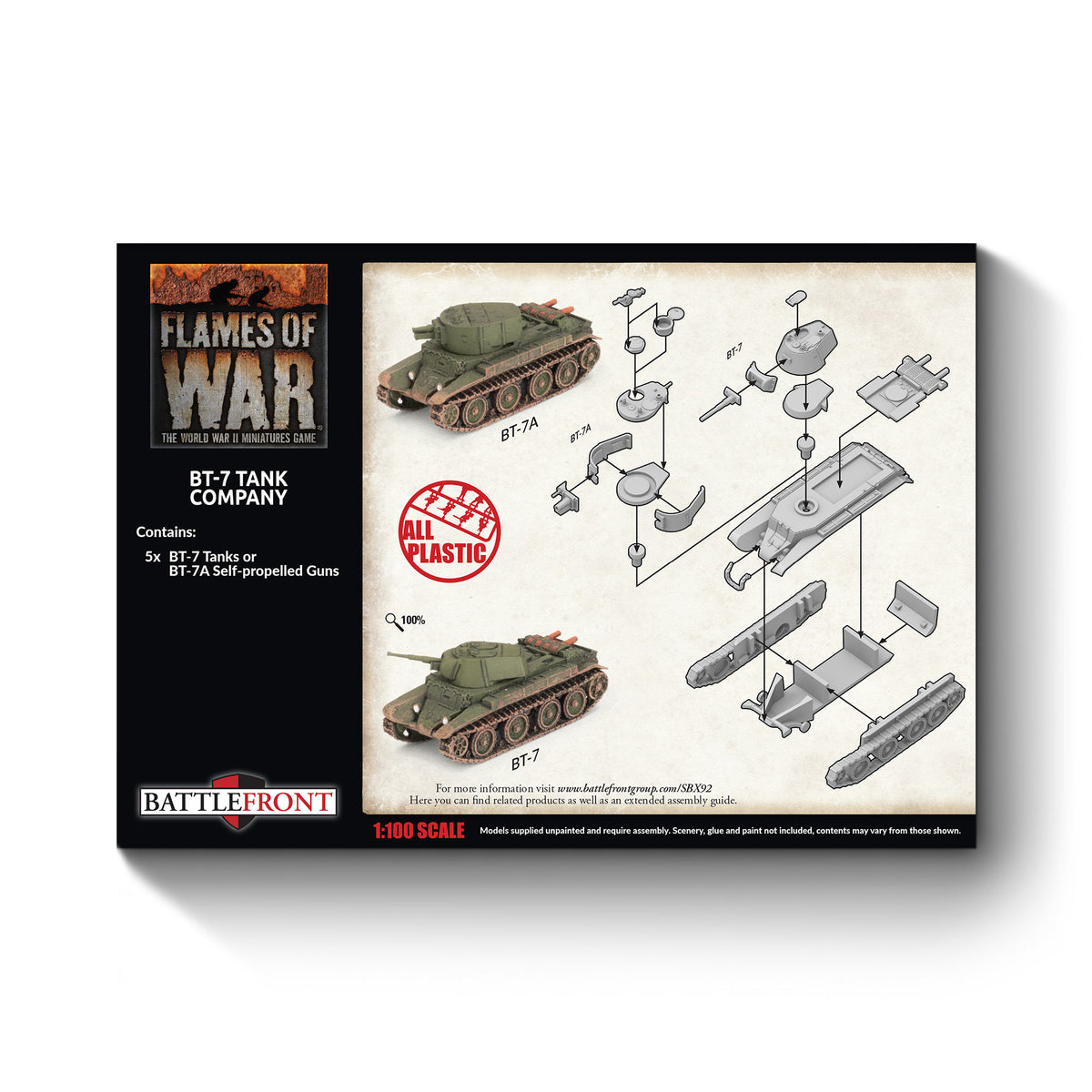 sbx92 BT-7 Tank Platoon (x5 plastic)