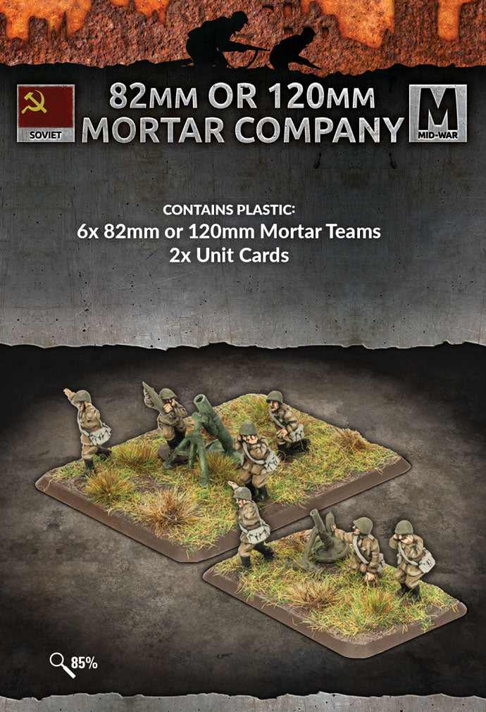 82mm And 120mm Mortar Company (Mid War x6 Guns Plastic)