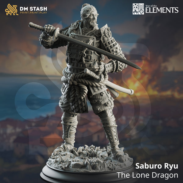 Saburo Ryu - The Lone Dragon [Medium Sized Model - 25mm base]