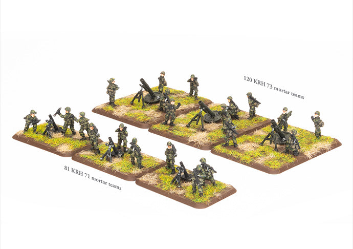 81mm and 120mm Mortar Platoons (x21 figs + 6 mortars)