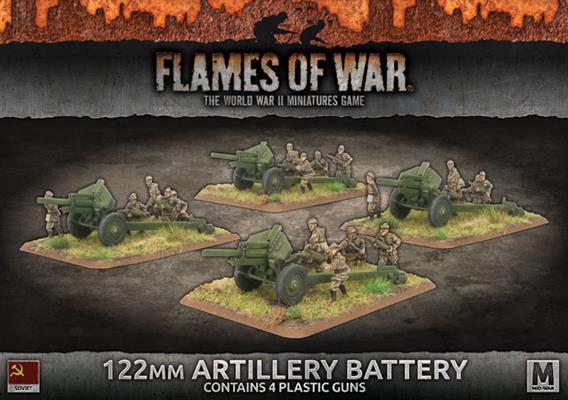 122mm Artillery Battery (Mid War x4 Guns Plastic)