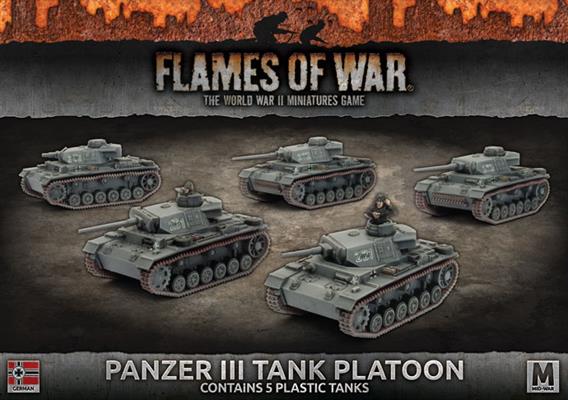 Panzer III Platoon (Mid War x5 Tanks Plastic)