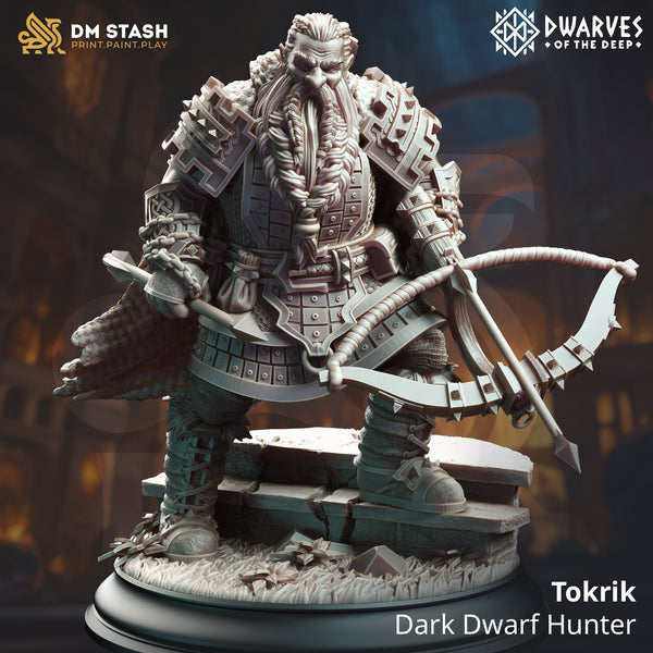 Tokrik - Dark Dwarf Hunter [Medium Sized Model - 25mm base]