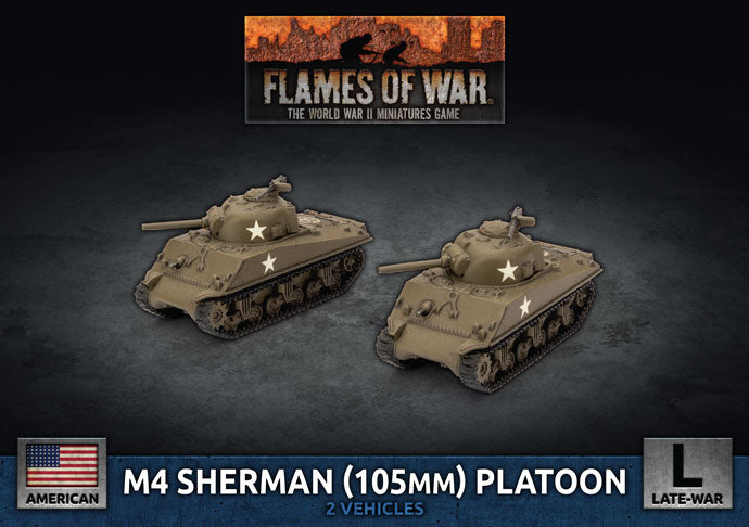 M4 Sherman (105mm) Assault Gun Platoon  (x2 Plastic)