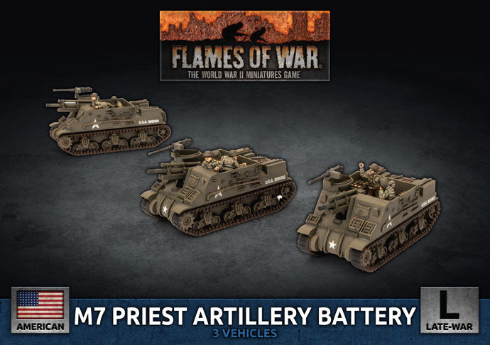 M7 Priest Artillery Battery (x3 Plastic)