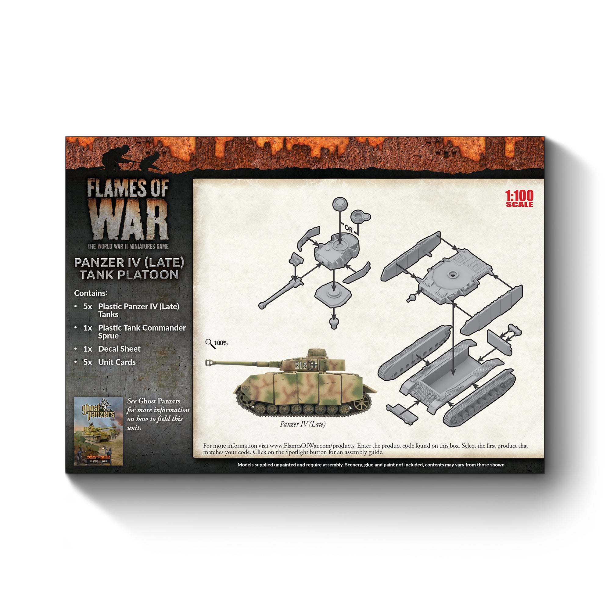 gbx121 Panzer IV (Late) Tank Platoon (Mid War x5 Tanks Plastic)