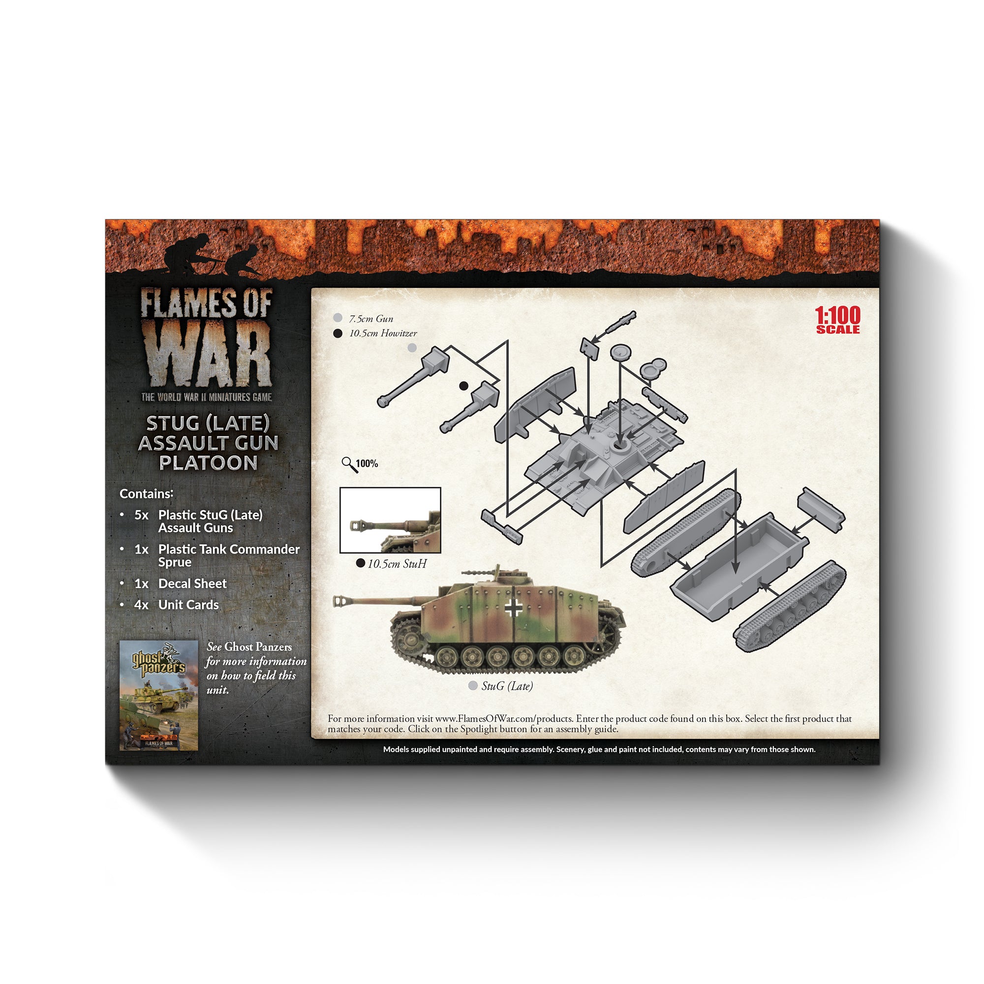 gbx123 StuG (Late) Assault Gun Platoon (Mid War x5 Tanks Plastic)