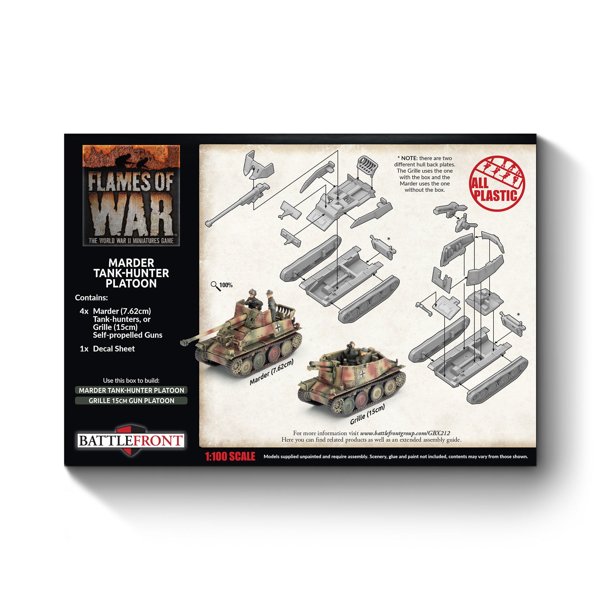 GBX212 Marder / Grille Self-propelled Gun Platoon (x4 Plastic)