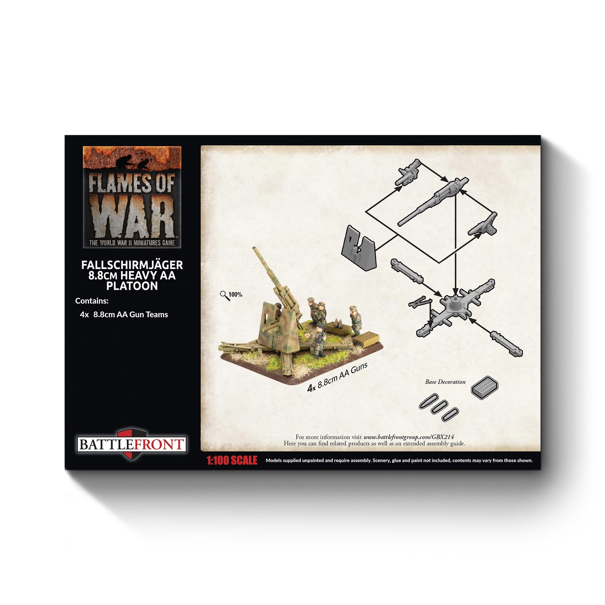 GBX214 FJ 8.8cm Heavy AA (x4 guns Plastic)