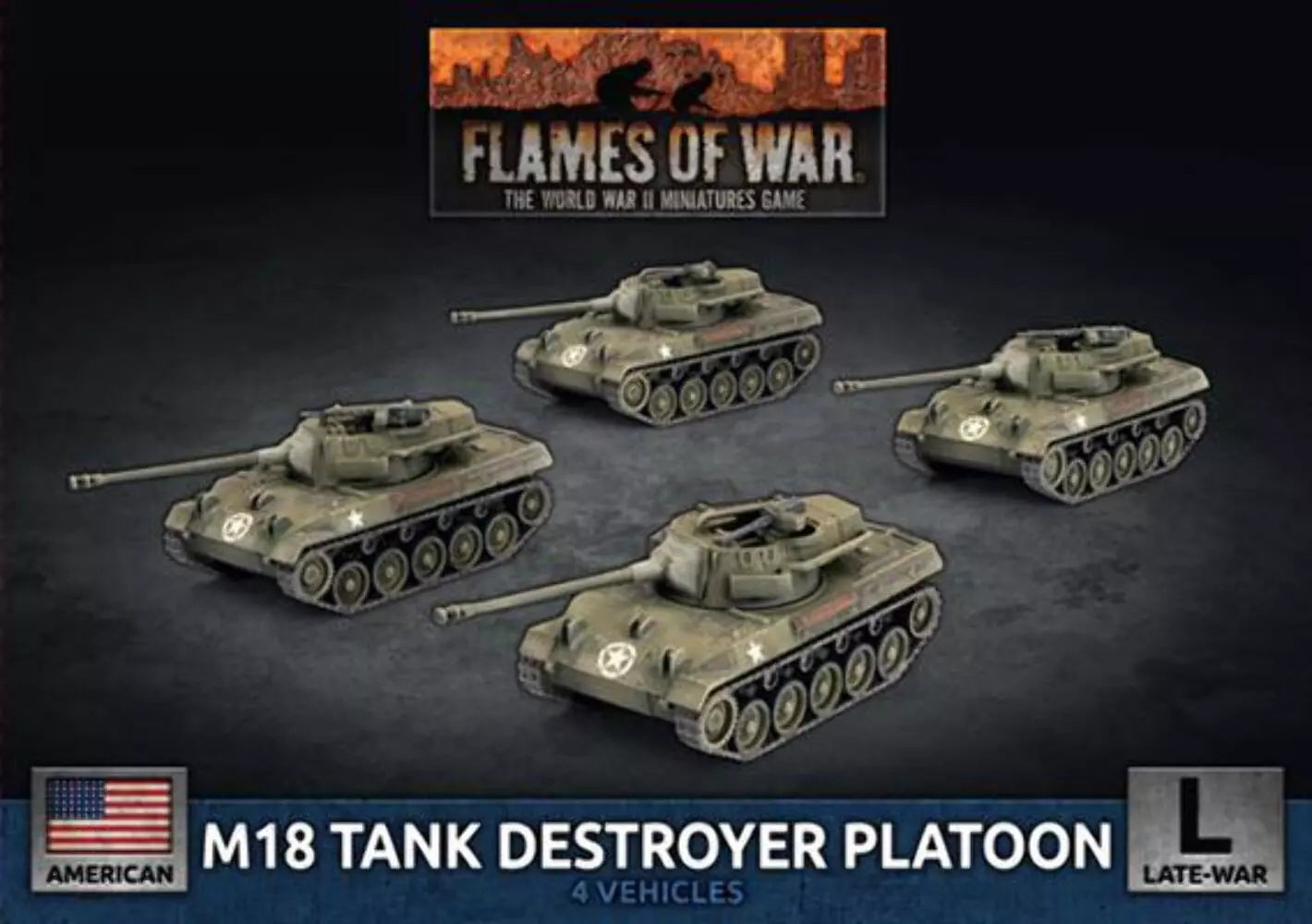 M18 Hellcat (76mm) Tank Destroyer Platoon (x4 Plastic)