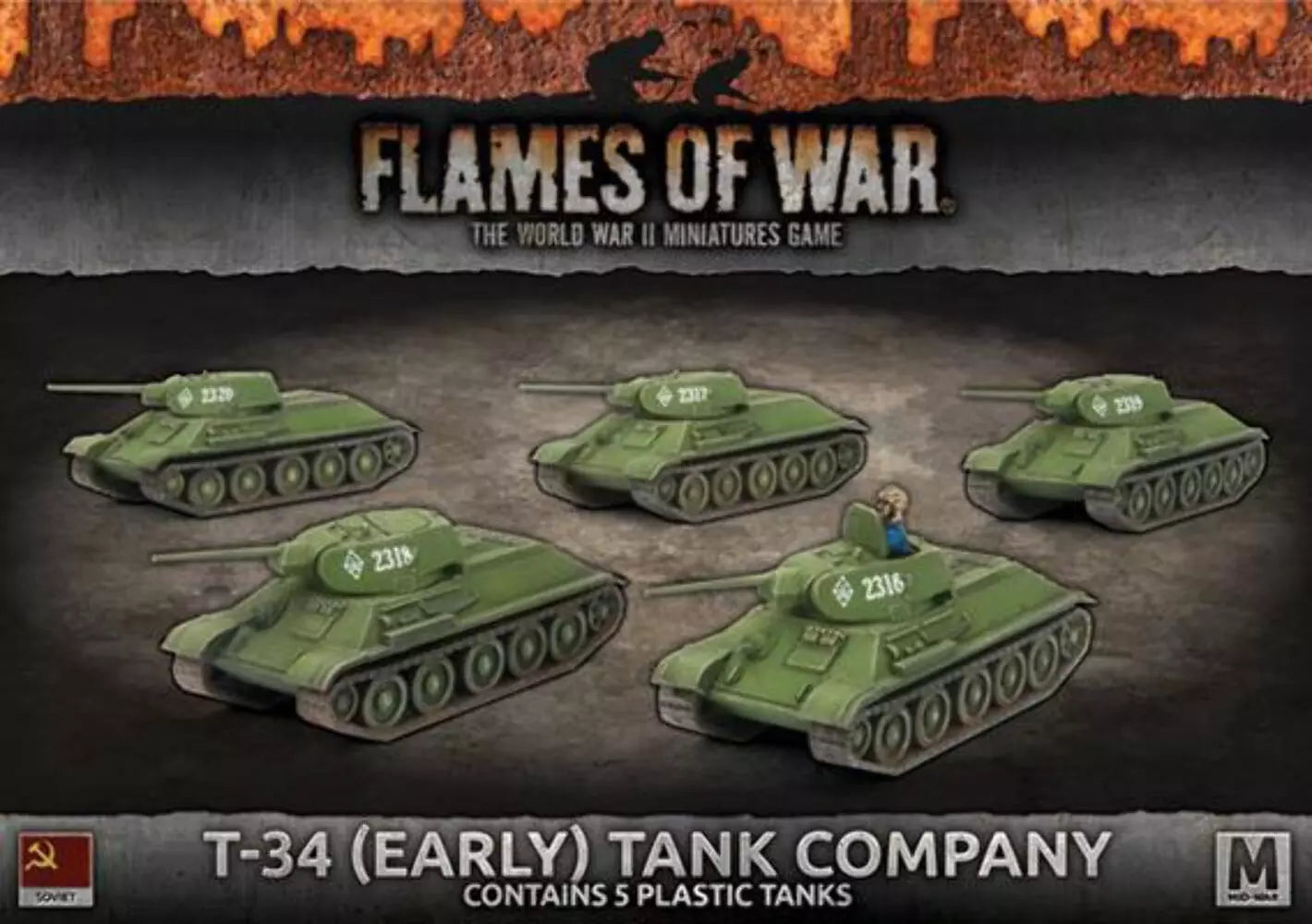 T-34 (Early) Tank Company (Mid War x5 Tanks Plastic)