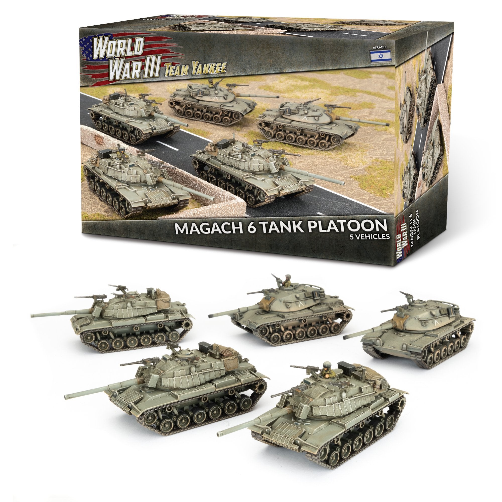 tibx11 Magach 6 (Blazer) Platoon (WWIII x5 Plastic)