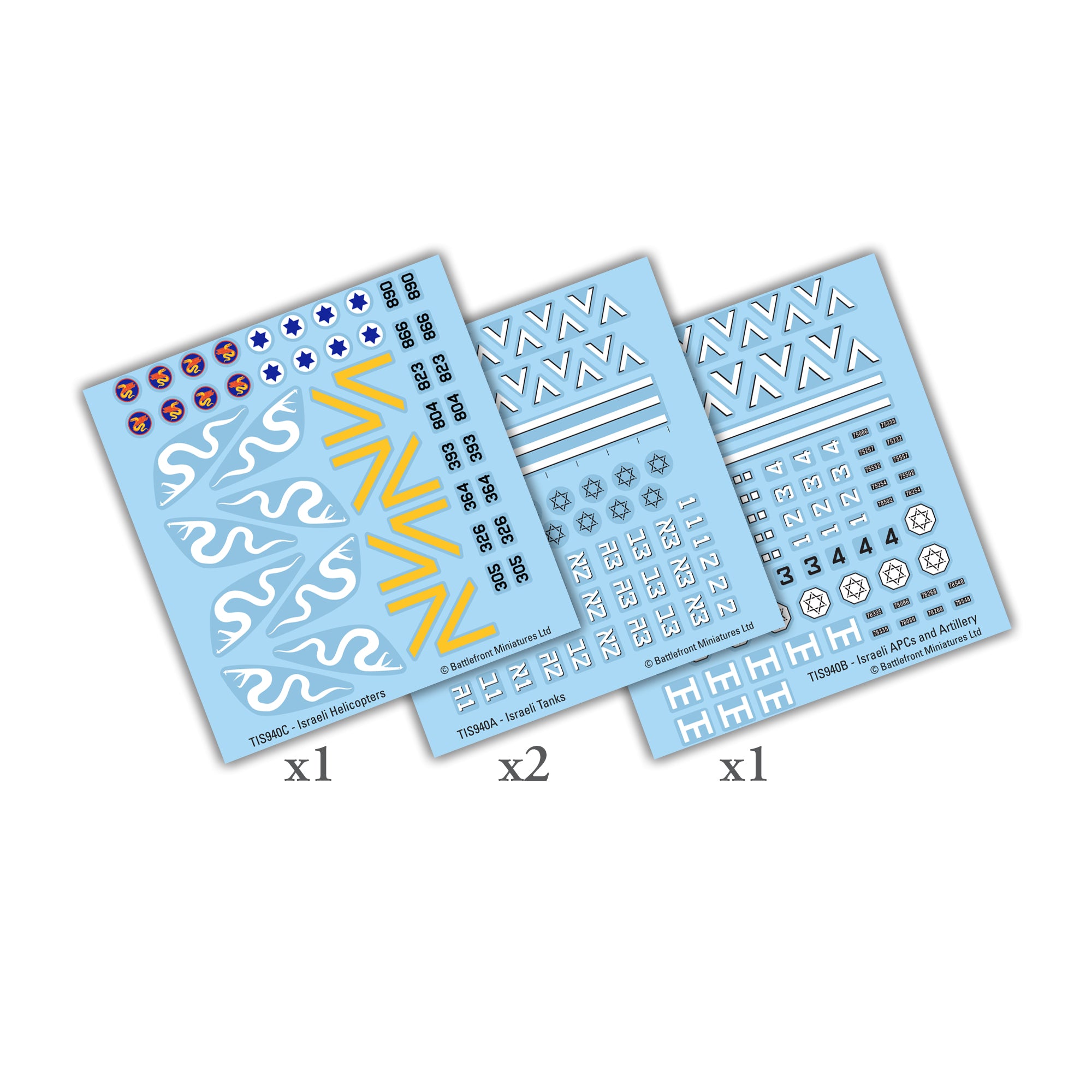 tis950 Israeli Decal Set (WWIII x4 Decal Sheets)