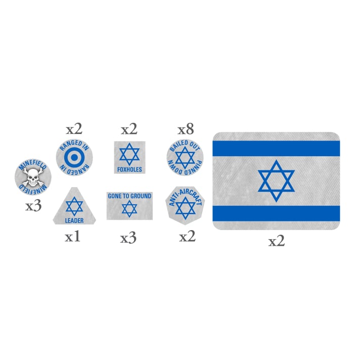 ttk26 WWIII Israeli Token Set (x20 Tokens, x2 Objectives)